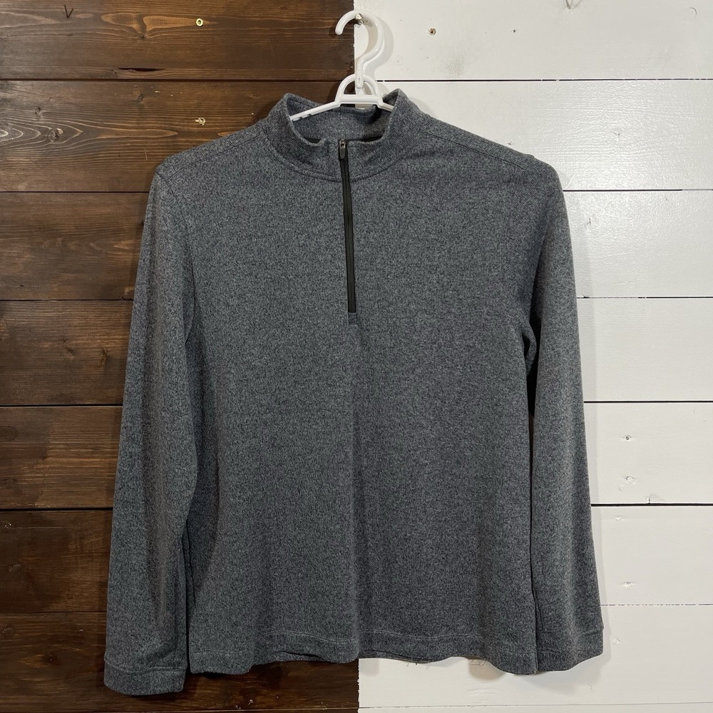 Rhone‎ Sweater Mens Large Gray Commuter 1/4 Zip Performance Golf Long Sleeve